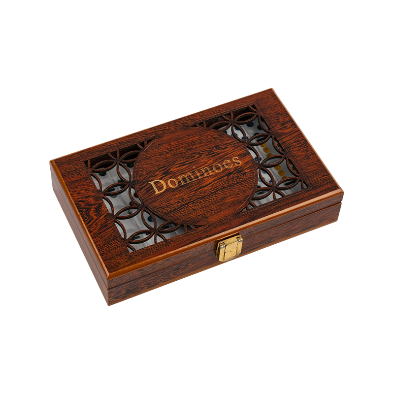 Exquis double 6 boîte en bois domino