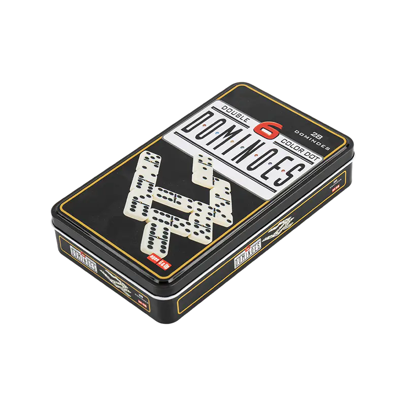 Collection portable de Iron Box Double Six Dominos 