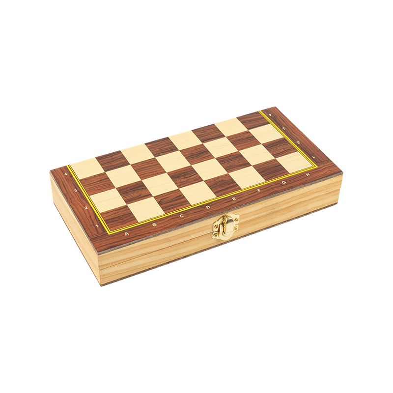 Ensemble de panneaux d'échecs en bois de rangement pliant